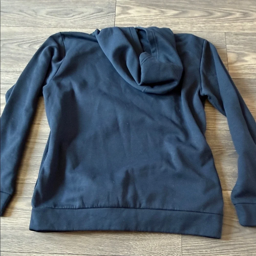 adidas Black Hooded Sweatshirt with Zip Chest Pocket